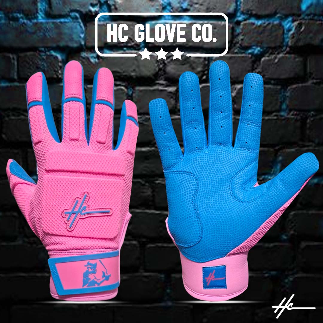 NEW HC Mother's Day Glove Batting Glove - PINK/BLUE