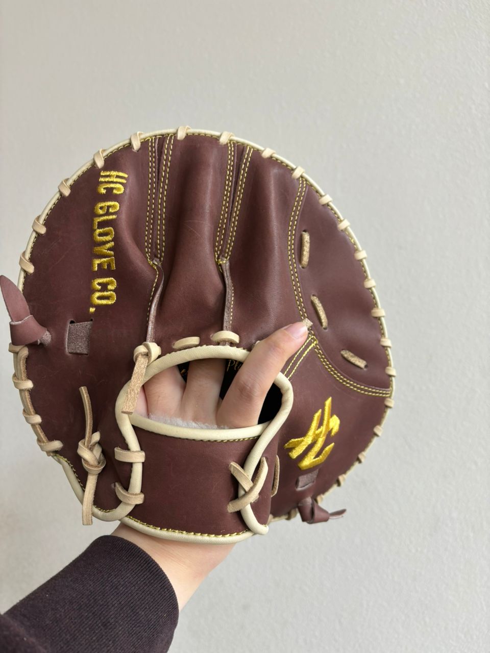 baseball pancake training glove infield training hc glove co