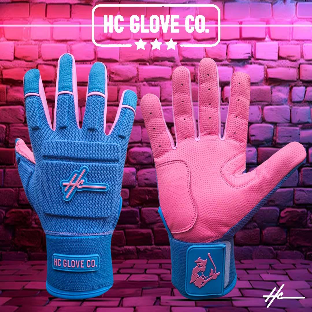 blue pink batting gloves hc glove co fathers day performance gloves grip comfort