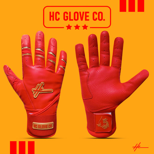 double strap batting gloves hc glove co long cuff grip support performance gloves