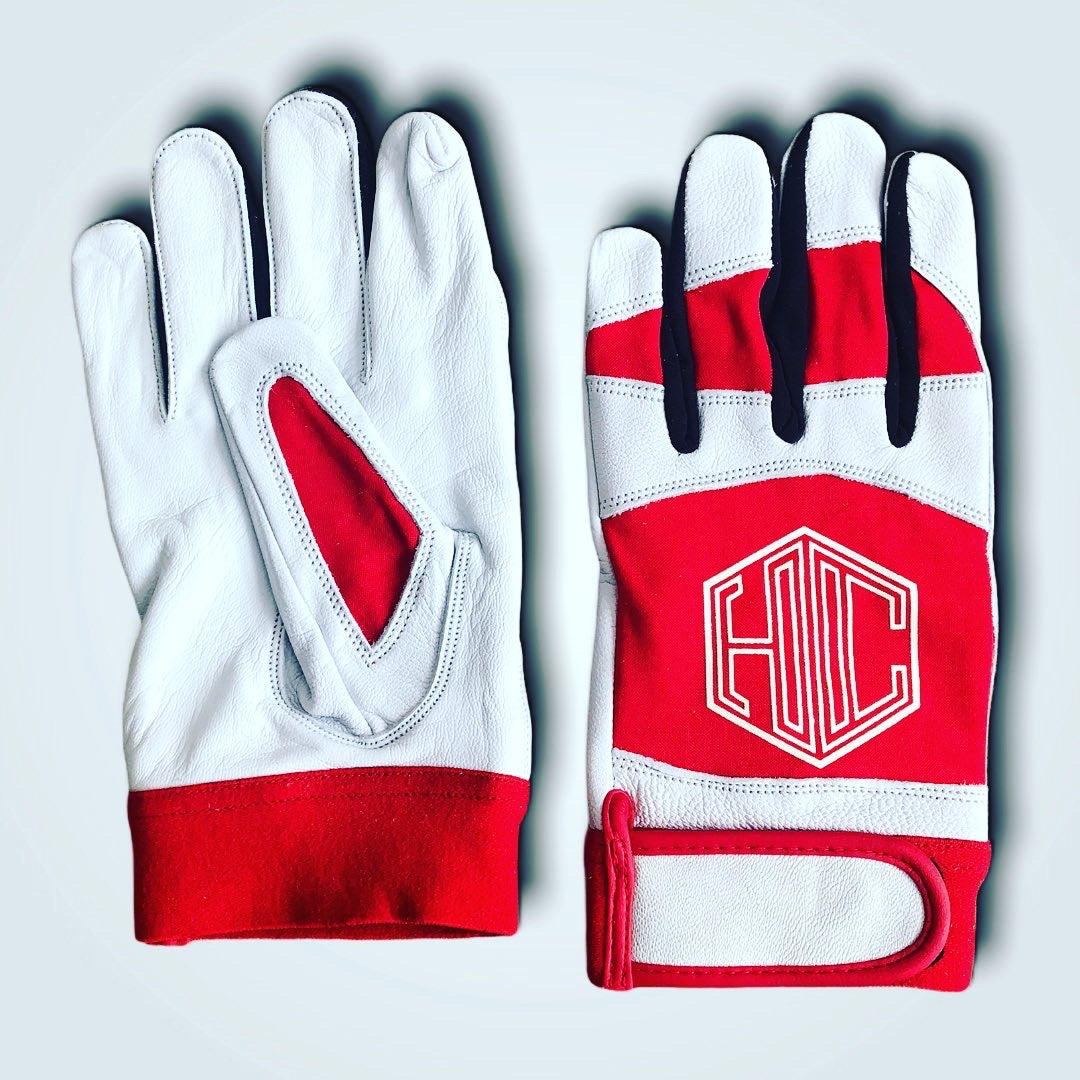red black batting gloves last size hc glove co leather grip performance gloves sale