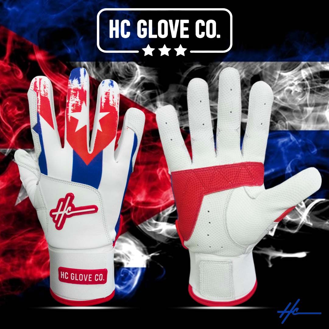 CUSTOM BATTING GLOVE FLAG SERIES CUBA