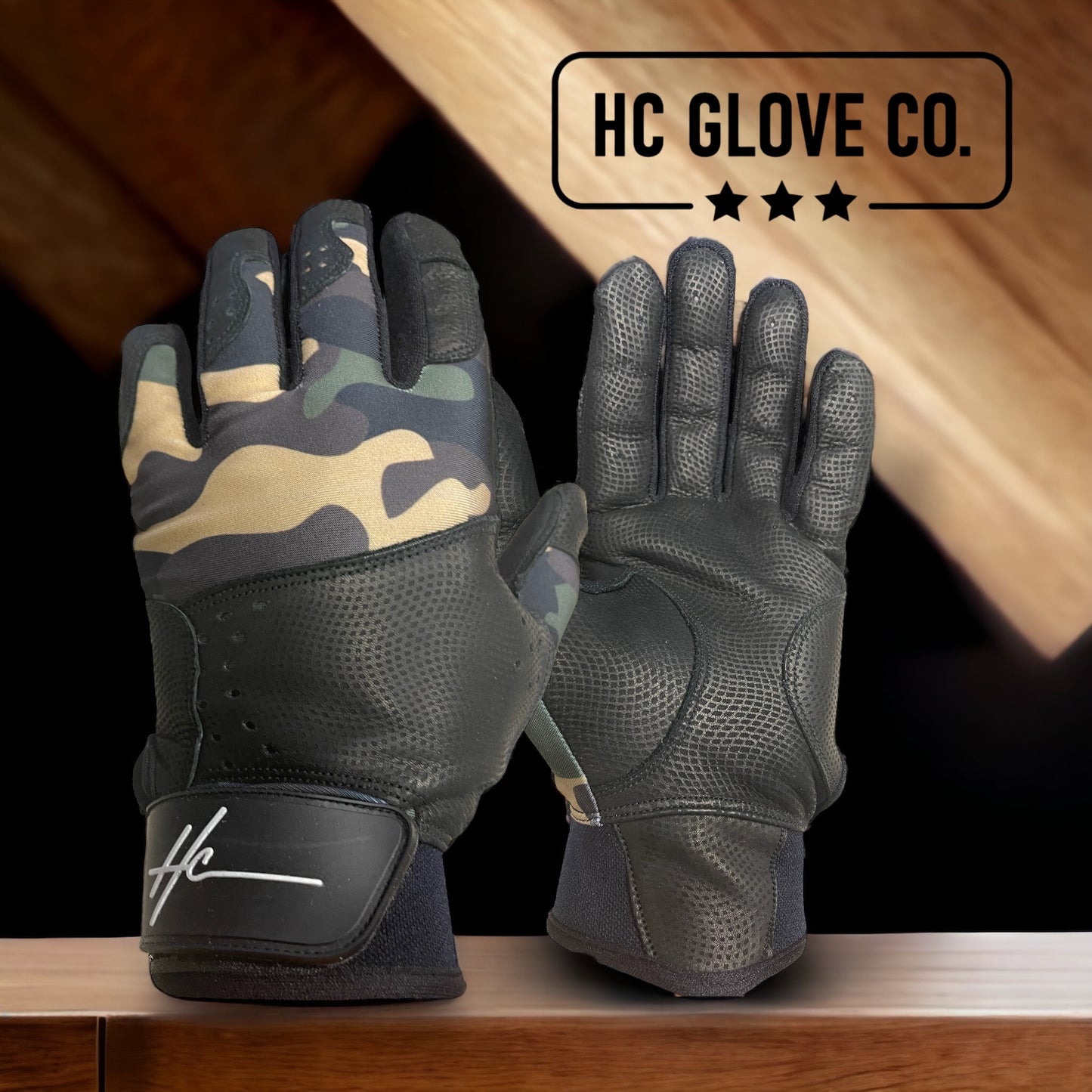 camo green batting gloves hc glove co leather grip performance gloves