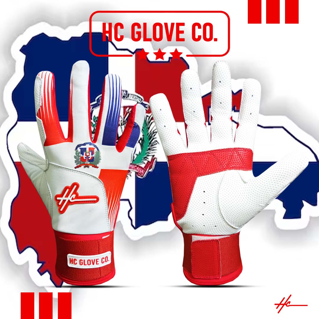 dominican republic flag batting gloves hc glove co grip breathable performance gloves