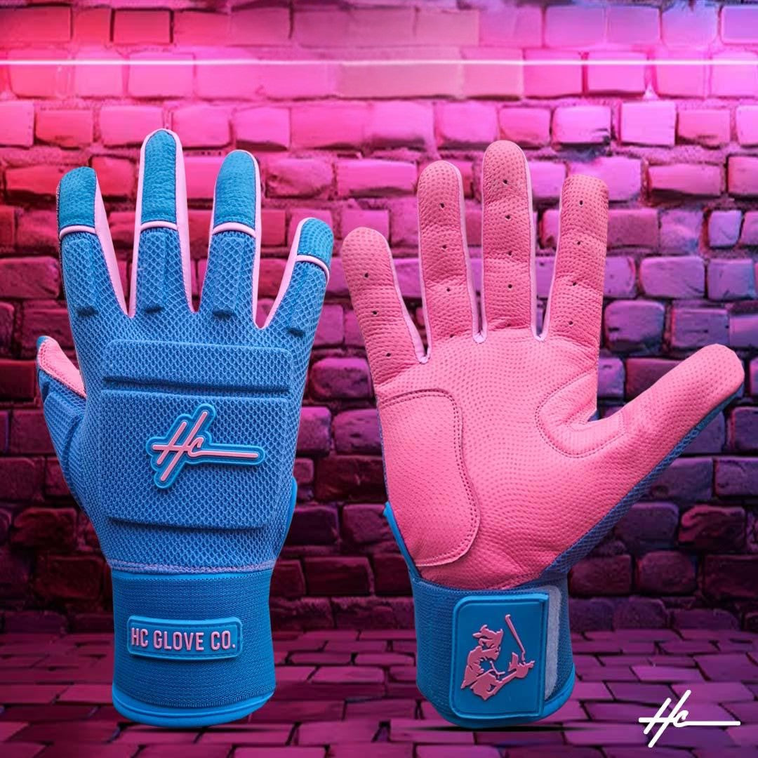 blue pink batting gloves hc glove co fathers day performance gloves grip comfort