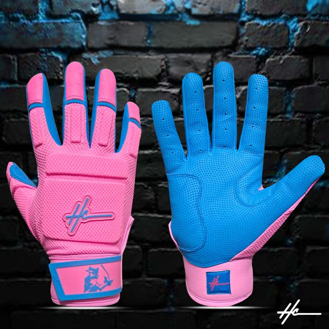pink blue batting gloves hc glove co mothers day performance gloves grip comfort